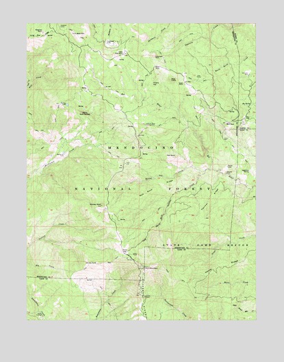 Hull Mountain, CA USGS Topographic Map