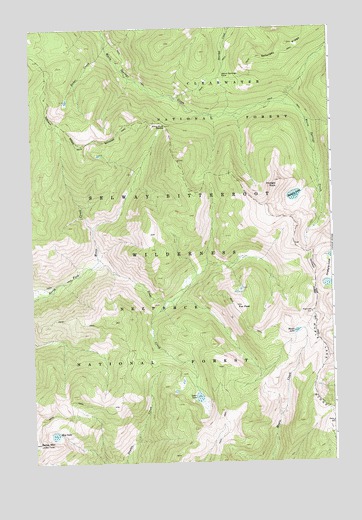 Hungry Rock, ID USGS Topographic Map
