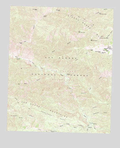 Hurricane Deck, CA USGS Topographic Map