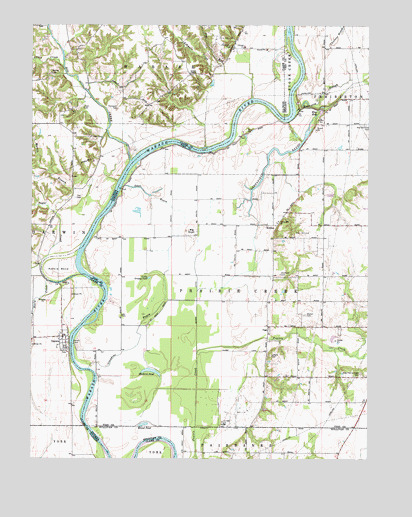 Hutton, IN USGS Topographic Map