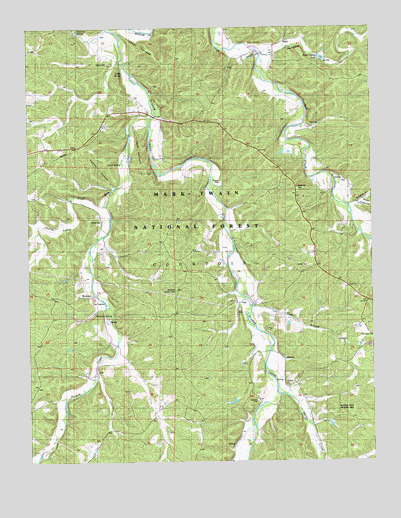 Huzzah, MO USGS Topographic Map