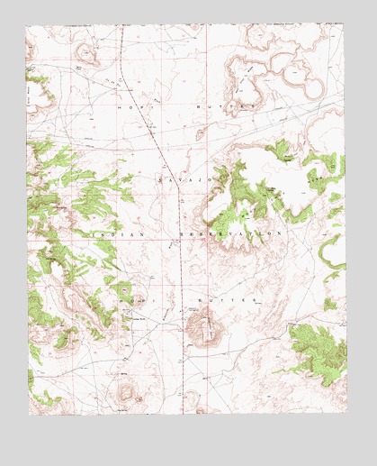 Indian Wells, AZ USGS Topographic Map