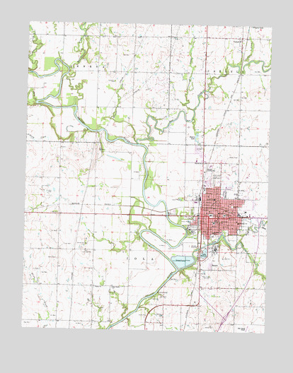 Iola, KS USGS Topographic Map