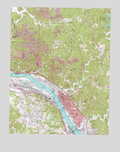 Ironton, OH USGS Topographic Map