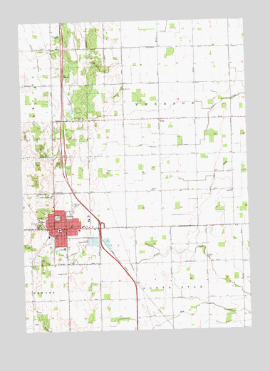 Ithaca, MI USGS Topographic Map