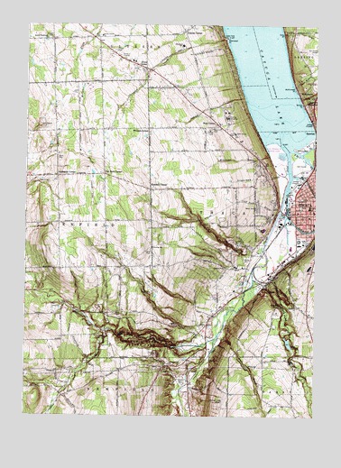 Ithaca West, NY USGS Topographic Map