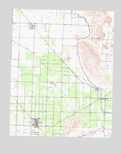 Ivanhoe, CA USGS Topographic Map