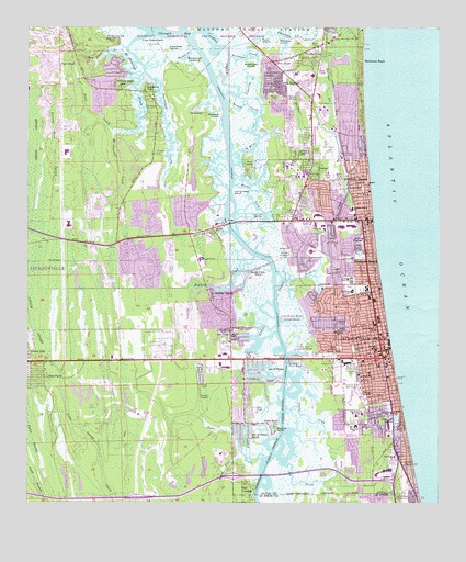 Jacksonville Beach, FL USGS Topographic Map