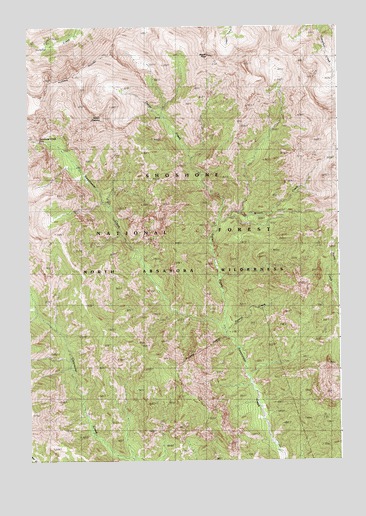 Jaggar Peak, WY USGS Topographic Map