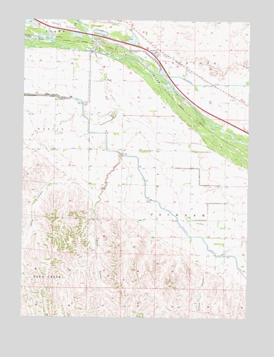 Jeffrey Reservoir NE, NE USGS Topographic Map
