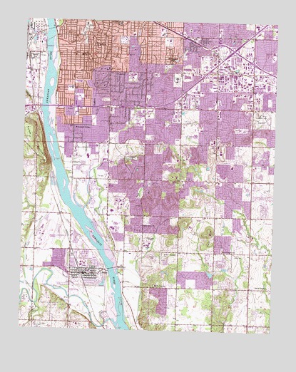 Map Of Jenks Oklahoma Jenks, Ok Topographic Map - Topoquest