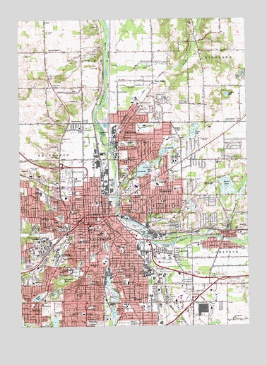 Kalamazoo, MI USGS Topographic Map