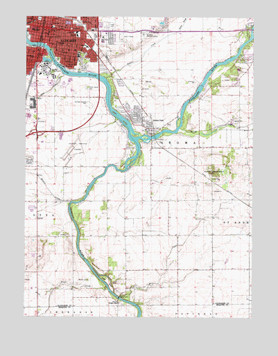 Kankakee, IL USGS Topographic Map