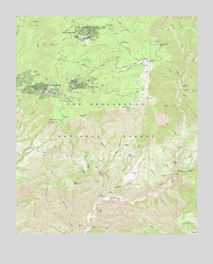 Keller Peak, CA USGS Topographic Map