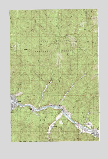 Kellogg East, ID USGS Topographic Map