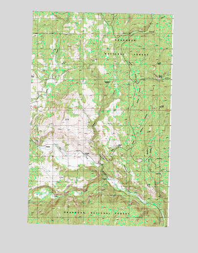 Aeneas, WA USGS Topographic Map