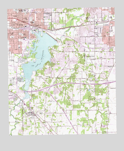 Kennedale, TX USGS Topographic Map