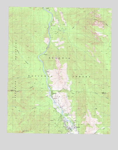 Kernville, CA USGS Topographic Map