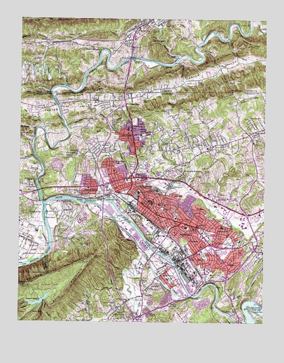 Kingsport Tn On Map Kingsport, Tn Topographic Map - Topoquest