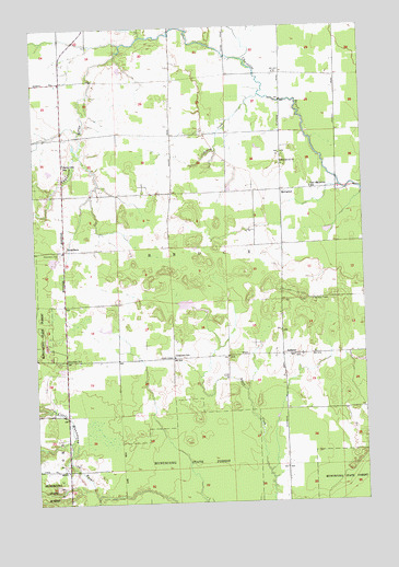 Barbeau, MI USGS Topographic Map