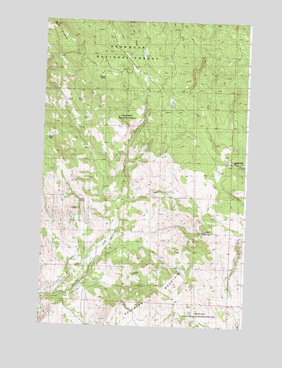 Knowlton Knob, WA USGS Topographic Map