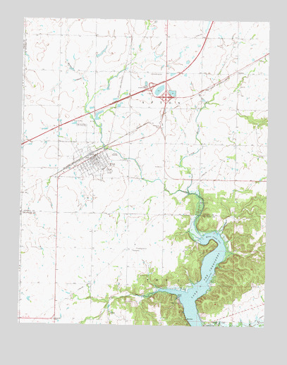 Afton, OK USGS Topographic Map