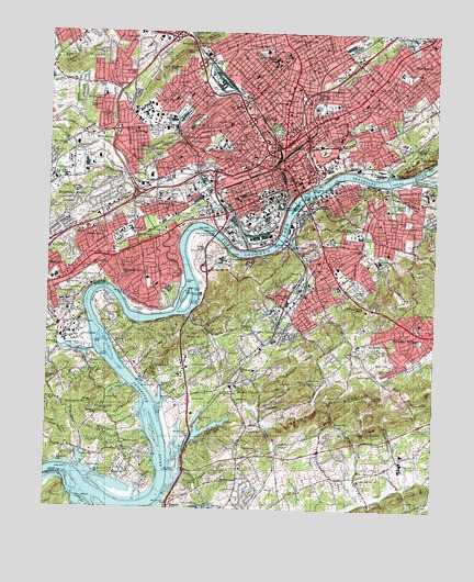 Knoxville, TN USGS Topographic Map