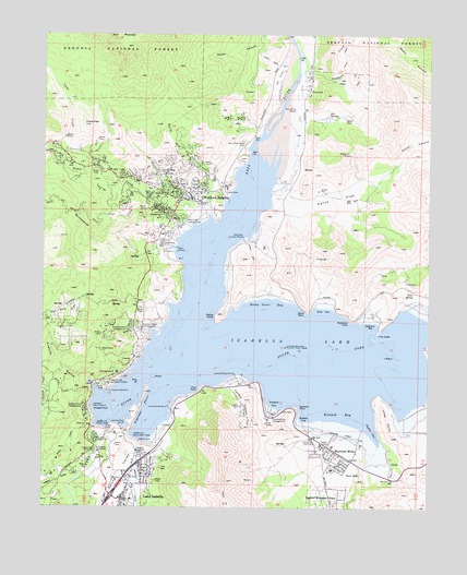 Lake Isabella North, CA USGS Topographic Map