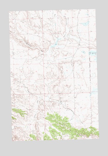 Lake Seventeen West, MT USGS Topographic Map