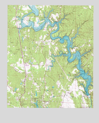 Lake Tuscaloosa South, AL USGS Topographic Map