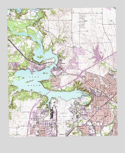 Lake Worth, TX USGS Topographic Map