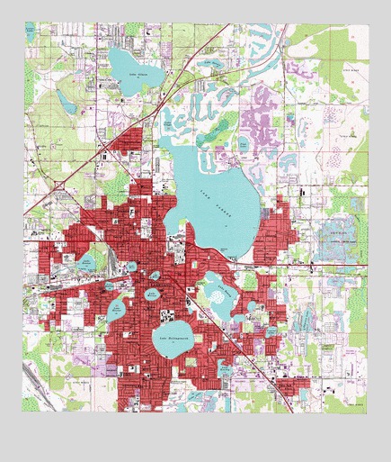 Lakeland, FL USGS Topographic Map