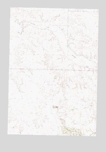 Barren Butte, ND USGS Topographic Map