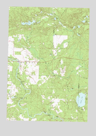 Langlade, WI USGS Topographic Map