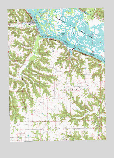 Lansing, IA USGS Topographic Map