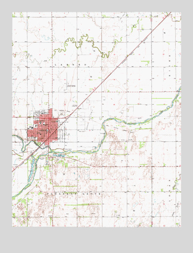 Larned, KS USGS Topographic Map