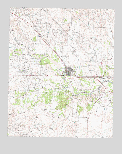 Lefors, TX USGS Topographic Map