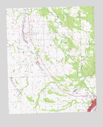 Lehigh, OK USGS Topographic Map