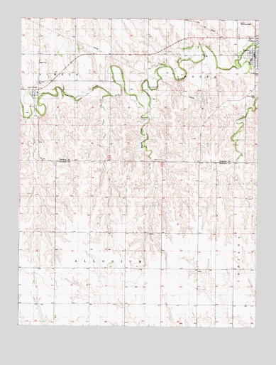 Lenora West, KS USGS Topographic Map