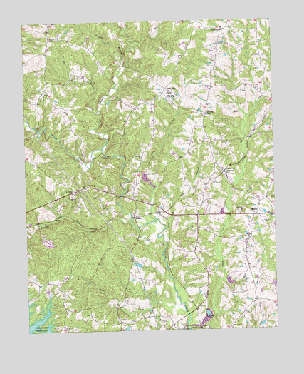 Baskerville, VA USGS Topographic Map