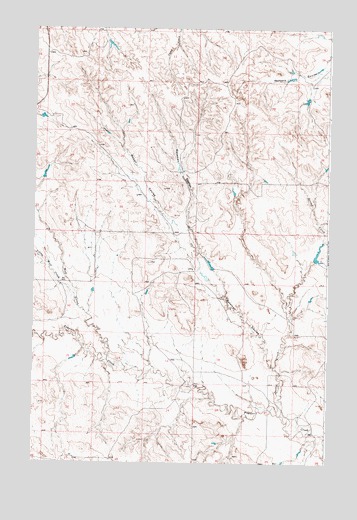 Bateman Coulee, MT USGS Topographic Map