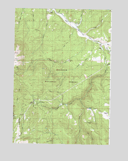 Bates, OR USGS Topographic Map