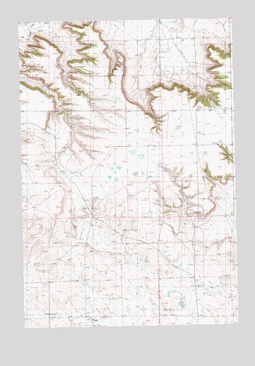 Locomotive Butte SE, MT USGS Topographic Map