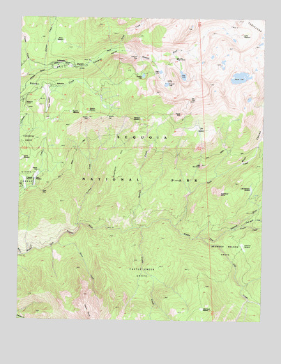 Lodgepole, CA USGS Topographic Map