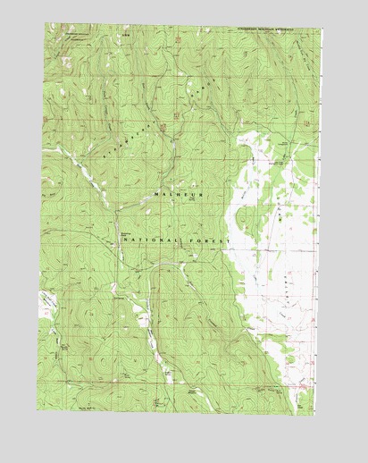 Logan Valley West, OR USGS Topographic Map