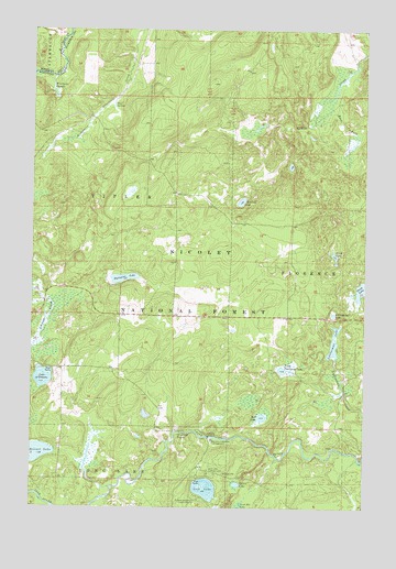 Long Lake NE, WI USGS Topographic Map