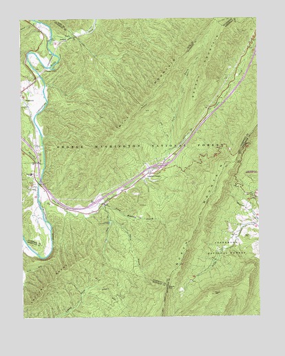 Longdale Furnace, VA USGS Topographic Map