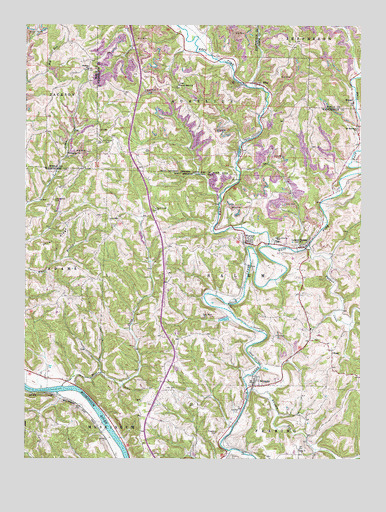 Lower Salem, OH USGS Topographic Map