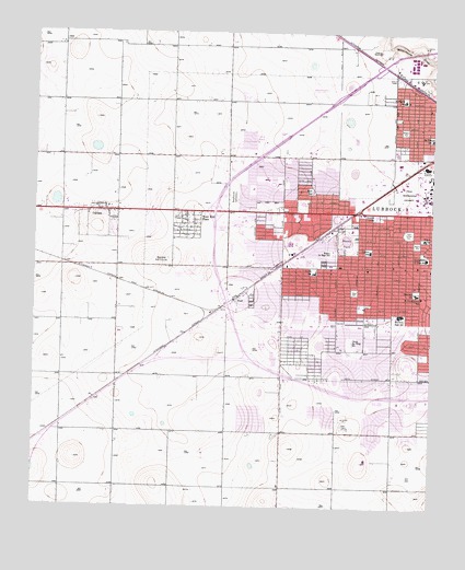 Lubbock West, TX USGS Topographic Map