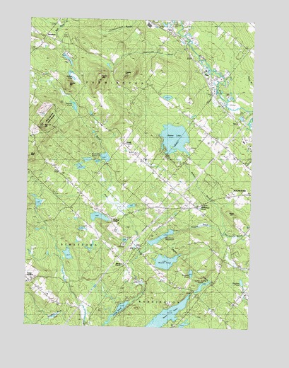 Baxter Lake, NH USGS Topographic Map